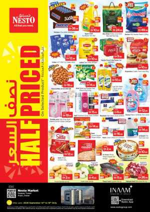 Nesto Market Arjan Half Priced Deals flyer cover