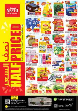 Nesto Hypermarket Jafza Half Priced Deals flyer cover