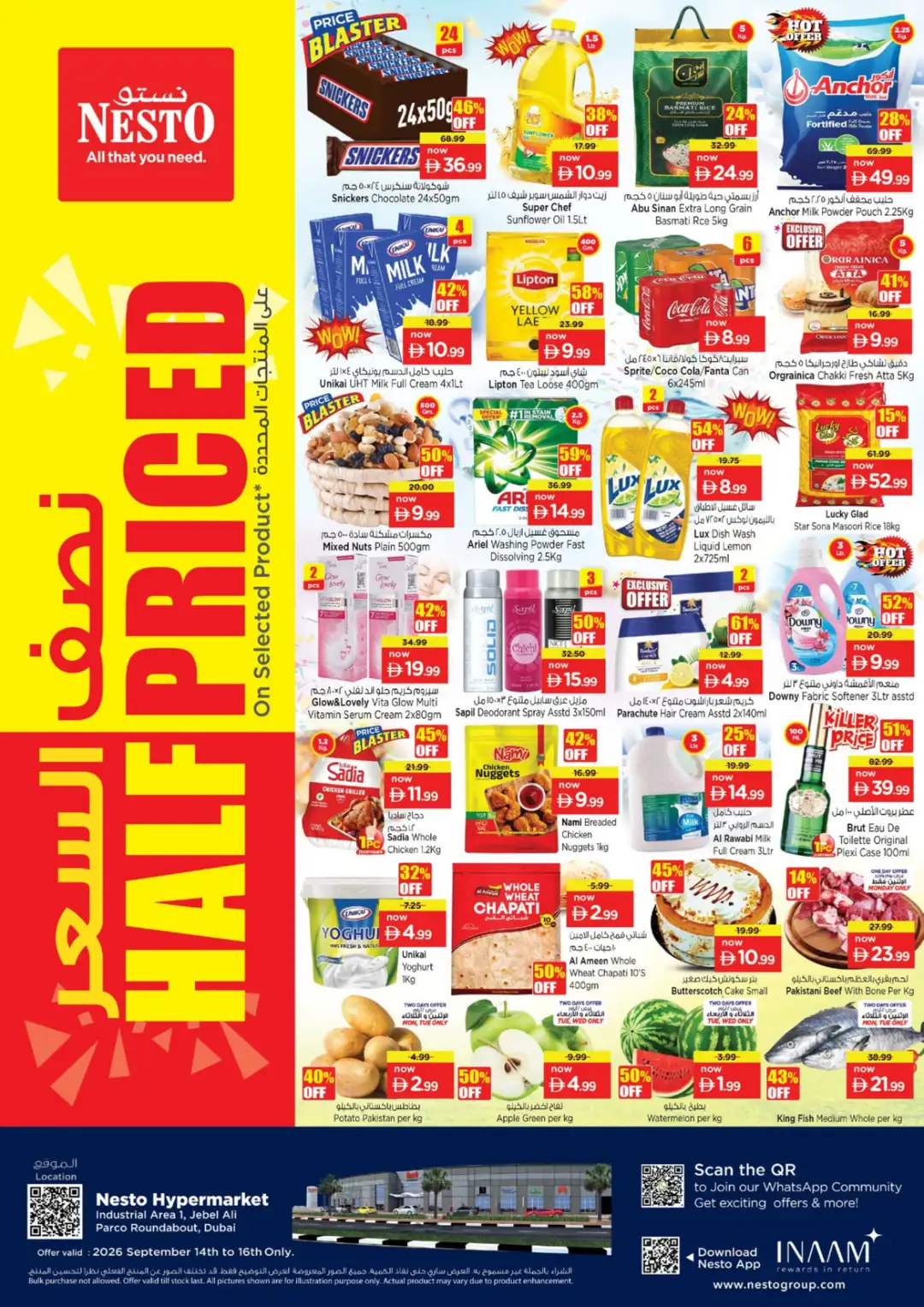 Nesto Hypermarket Jebel Ali Half Priced Deals page 1