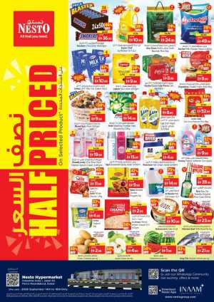 Nesto Hypermarket Jebel Ali Half Priced Deals flyer cover