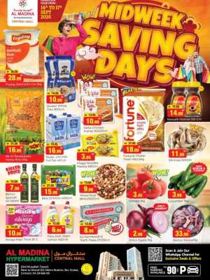 Al Madina Central Mall Midweek Savings Deals flyer cover
