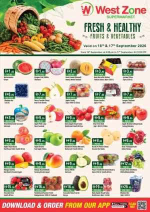 West Zone Fresh & Healthy | Fruits & Vegetables Offers flyer cover