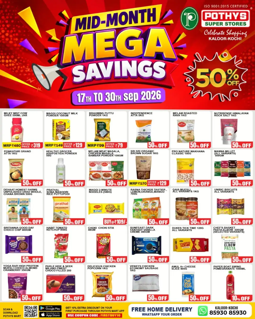 Pothys Kaloor Kochi Mega Savings Deals page 1