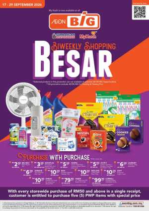 AEON BiG Biweekly Shopping Besar Promotions flyer cover