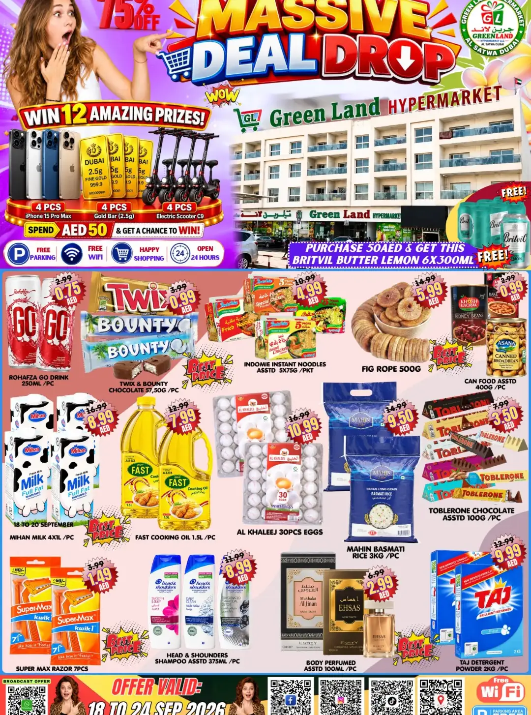 Green Land Hypermarket Satwa Dubai Massive Deal Drop page 1