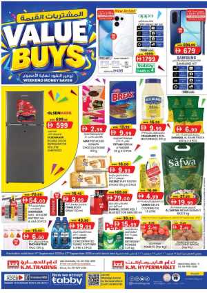 K.M. Trading Value Buys Weekend Money Saver flyer cover