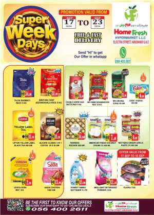 Home Fresh Electra Street Super Week Days flyer cover
