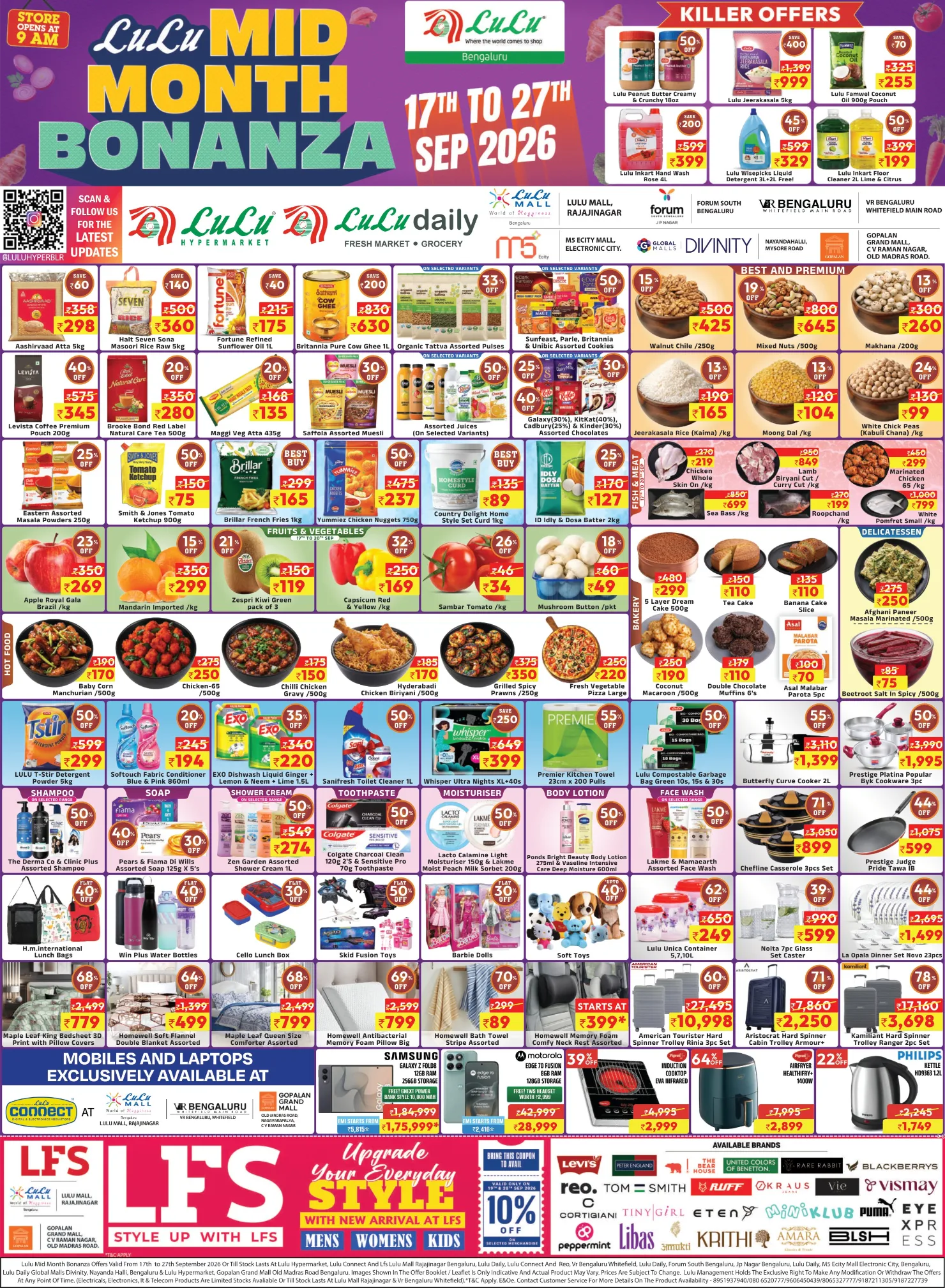 LuLu Bengaluru Mid Month Bonanza | Offers & Deals page 1