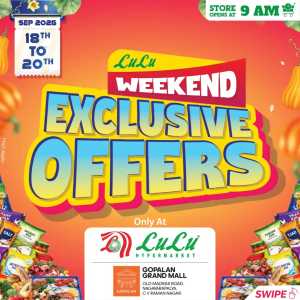 LuLu Bengaluru Weekend Exclusive Offers flyer cover