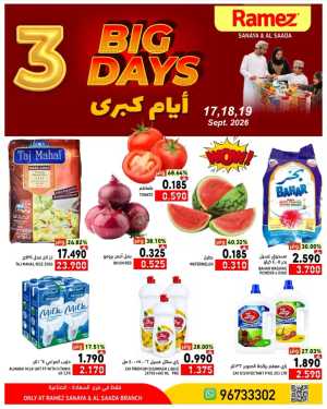 Ramez Sanaya & Al Saada Big Days | Offers flyer cover