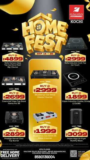 Kalyan Hypermarket Kochi Home Fest Deals flyer cover