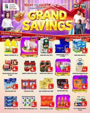 Night To Night Al Nahda | Grand Savings Deals flyer cover