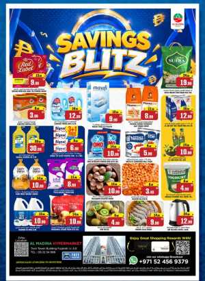 Al Madina Fujairah Savings Blitz Deals flyer cover