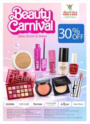 Mark & Save Beauty Carnival | Cosmetics & Makeup Offers flyer cover