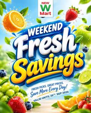 New W Mart Weekend Fresh Savings Offers flyer cover
