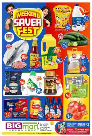 Big Mart Samari Retail Weekend Saver Fest Offers flyer cover