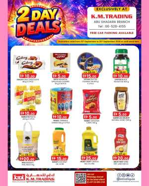 K.M. Trading Abu Shagara 2 Day Deals flyer cover