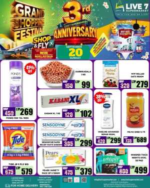 Live 7 Supermarket Grand Shopping Festival Offers flyer cover