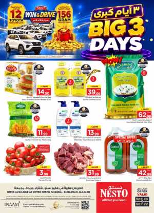 Nesto Big 3 Days | Offers & Promotions flyer cover