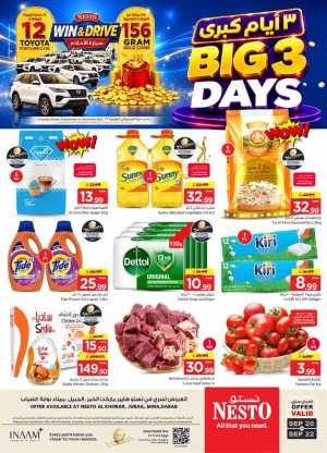 Nesto Big 3 Days | Offers & Promotions flyer cover