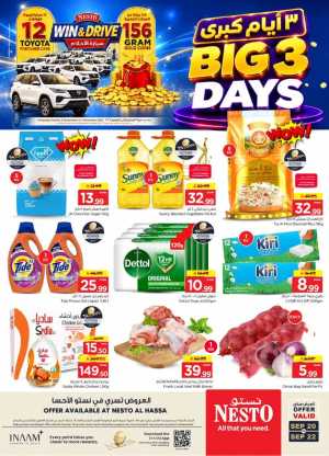Nesto Al Hassa Big 3 Days | Latest Offers flyer cover