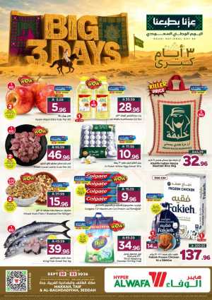 Al Wafa Big 3 Days | Offers & Promotions flyer cover