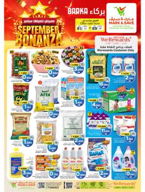 Mark & Save September Bonanza Offers | Barka flyer cover