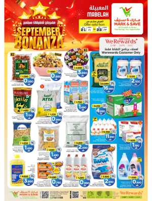 Mark & Save September Bonanza Offers | Mabela flyer cover