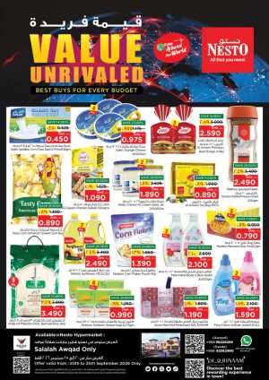 Nesto Salalah Awqad Value Unrivaled | Latest Offers flyer cover