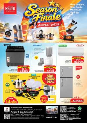 Nesto Season Finale | Offers & Promotions flyer cover