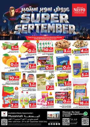 Nesto Musannah Super September | Offers & Deals flyer cover