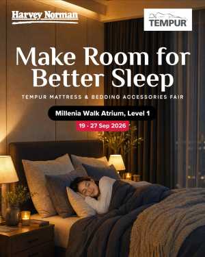 Harvey Norman Make Room for Better Sleep Promotion flyer cover