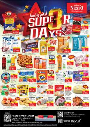 Nesto Madina Mall Muhaisnah Super Days Offers flyer cover
