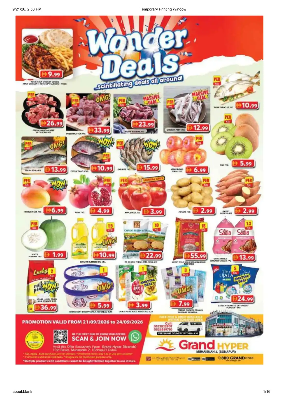 Grand Hyper Muhaisnah 2 Wonder Deals Offers page 1