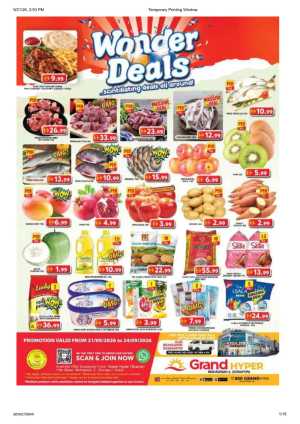 Grand Hyper Muhaisnah 2 Wonder Deals Offers flyer cover
