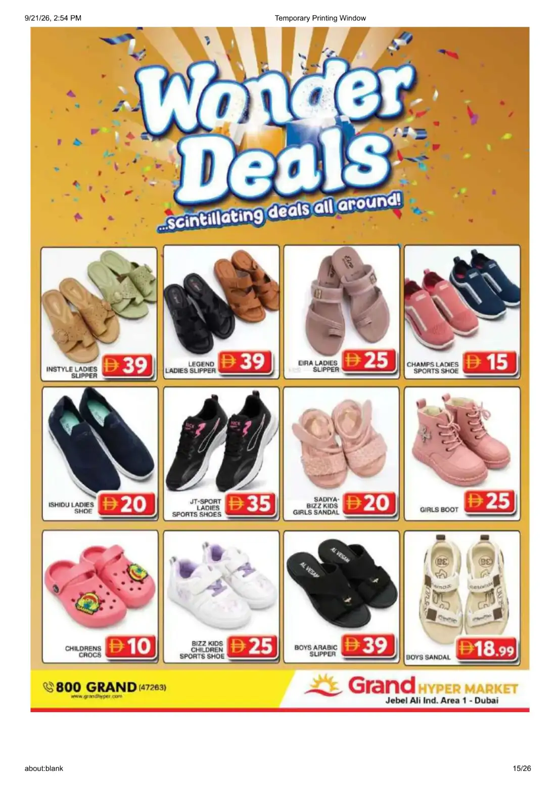 Grand Hyper Jebel Ali Ind Area 1 Wonder Deals Offers page 15