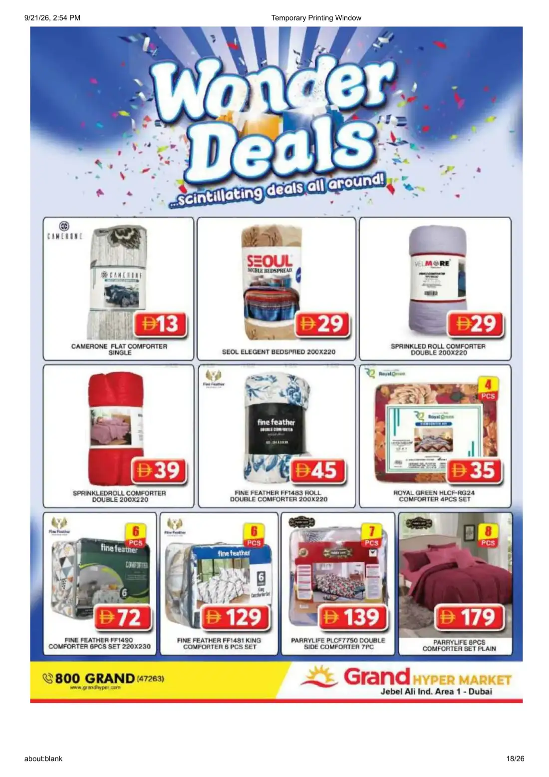 Grand Hyper Jebel Ali Ind Area 1 Wonder Deals Offers page 18