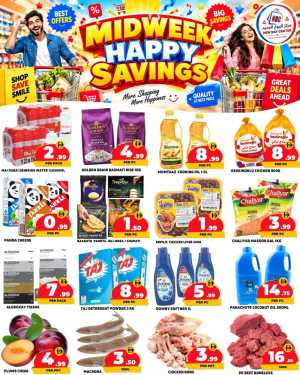 New Day Center Midweek Happy Savings Offers flyer cover