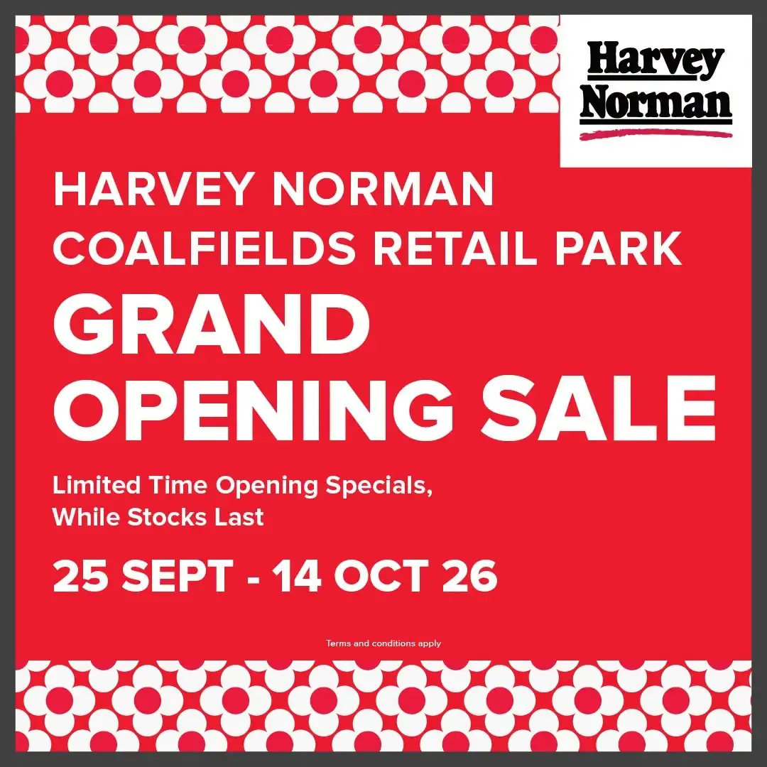 Harvey Norman Coalfields Retail Park Grand Opening Sale page 1