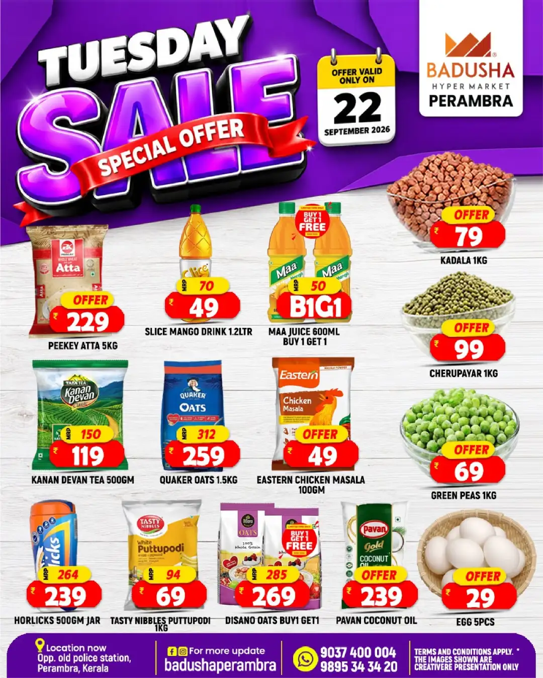 Badusha Hypermarket Perambra Tuesday Sale Offers page 4
