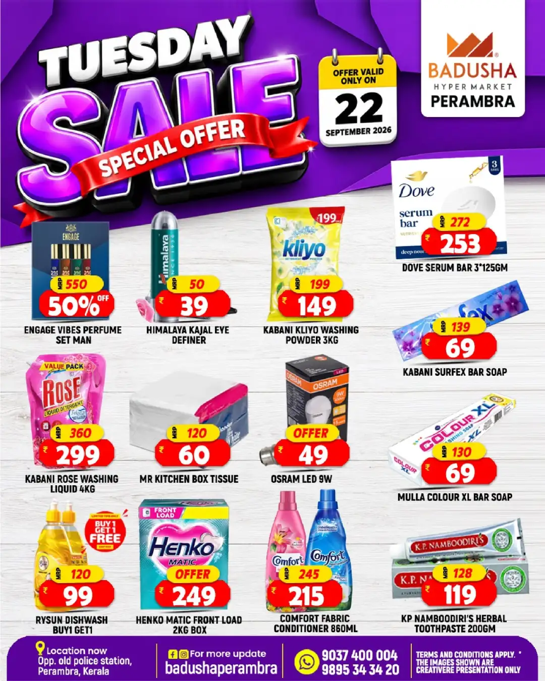 Badusha Hypermarket Perambra Tuesday Sale Offers page 5