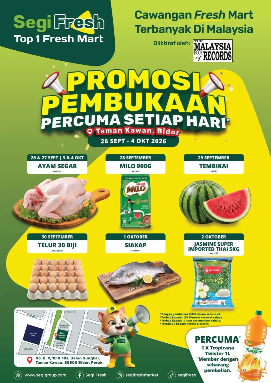 Segi Fresh Taman Kawan Opening Promosi | Free Daily Deals page 1