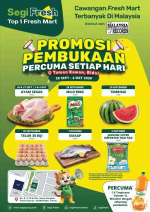 Segi Fresh Taman Kawan Opening Promosi | Free Daily Deals flyer cover