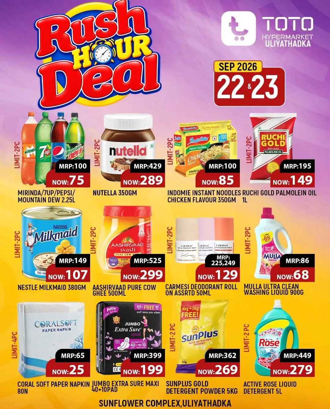 Toto Hypermarket Uliyathadka Rush Hour Deal page 1