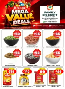Family Big Mart Thalassery Mega Value Deals flyer cover