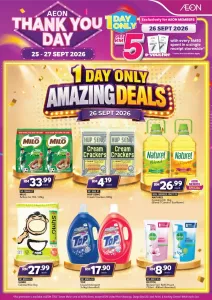 AEON Thank You Day | Amazing 1 Day Deals flyer cover