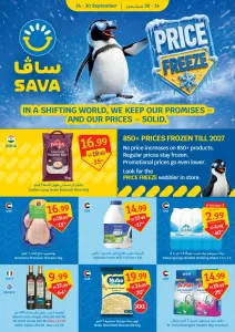 SAVA Price Freeze Deals flyer cover