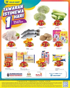 TF Value-Mart Tawaran Istimewa Hari 1 Offers flyer cover