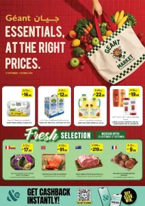 Géant Essentials At The Right Prices Offers flyer cover