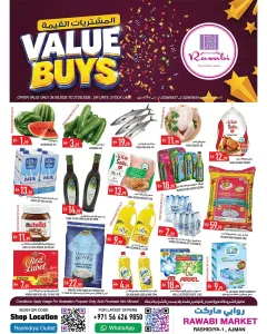 Rawabi Market Rashidiya 1 Ajman Value Buys flyer cover